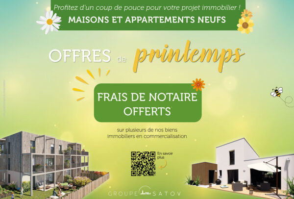 Frais de notaire offerts maisons et appartements neufs en Vendée
